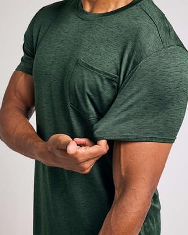 Big and Tall King Size Mens Quick Dry Dri Fit Active Wear Workout Running Training Athletic Performance Short Sleeve Crew Pocket T-Shirt Undershirt Essentials Top Tee ropa Hombre- Set 4, 4X - Image 4