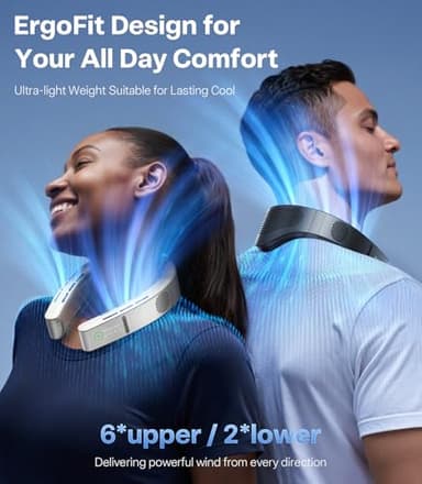 TORRAS COOLiFY Cyber 2025 Flagship AI Neck Air Conditioner, Ultimate Immersive Cooling Portable Neck Fan【No.1 Coolest & Max Cooling Area】 Neck Fans that Blow Cold Air 6000 mah Rechargeable for Gifts - Image 8