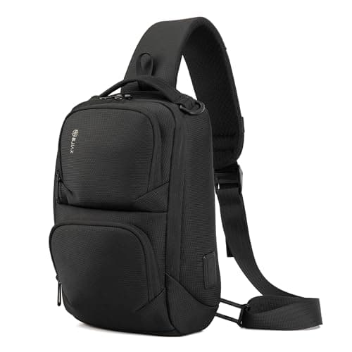 Sling Backpack Men, Waterproof Shoulder Bag with USB Charging Port, Holds 9.7 Inch ipad, Sling Bag for Traveling, Sporting, Cycling, Daily - Image 1