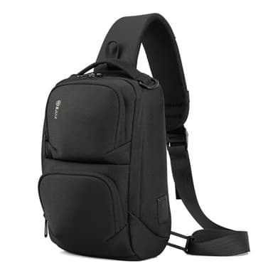 Sling Backpack Men, Waterproof Shoulder Bag with USB Charging Port, Holds 9.7 Inch ipad, Sling Bag for Traveling, Sporting, Cycling, Daily - Image 1