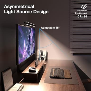BlitzMax LED Screen Light Bar, Stepless Dimming Monitor Lamp for Desk Office Home Game, No Screen Glare/Touch Control/Space Saving/USB Powered - Image 4
