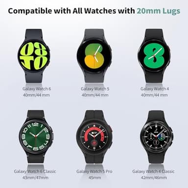 TiMOVO No Gap Leather Hybrid Silicone Band Compatible with Galaxy Watch 7 6 5 4 40/44mm, Watch 4 6 Classic 47 43 42mm, Watch 5 Pro 45mm, 20mm Quick Release Genuine Straps for Women Men, Teal - Image 2