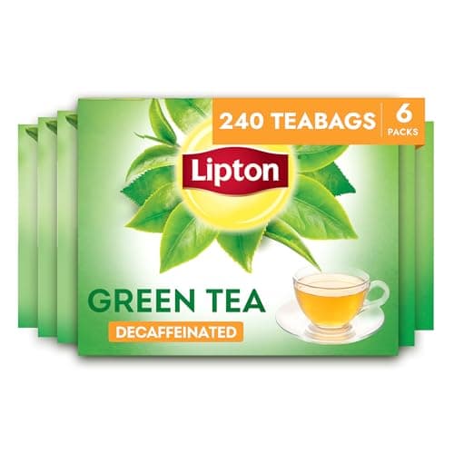Lipton Decaf Green Tea Bags, Unsweetened Iced or Hot Tea Bags, 240 Total Tea Bags (40ct - Pack of 6) - Image 1