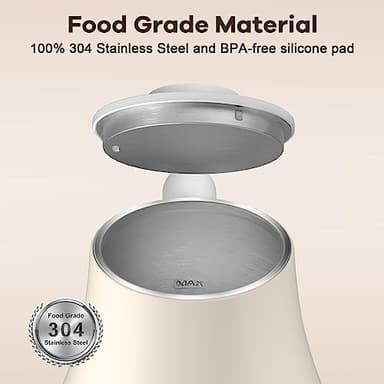 Mecity Electric Gooseneck Kettle With Keep Warm Function & LCD Display Automatic Shut Off Coffee Kettle Temperature Control Pour Over Kettle 1200 Watt, 0.8L, 120V, Off White - Image 7