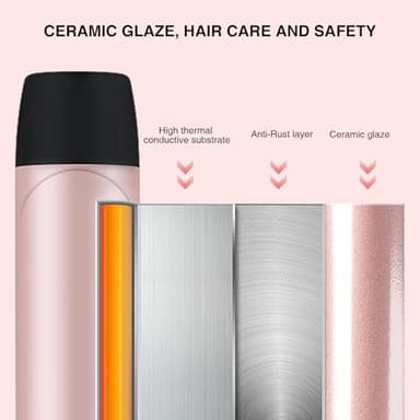 MEGAWISE Pro 1.25 Inch Ceramic Barrel Hair Curling Iron with 60s PTC Fast Heating, Anti-Scald Grip & Tip, Auto Shut Off, 360° Swivel Cord, 2 Clips & Heat-Resistant Glove Included - Image 3