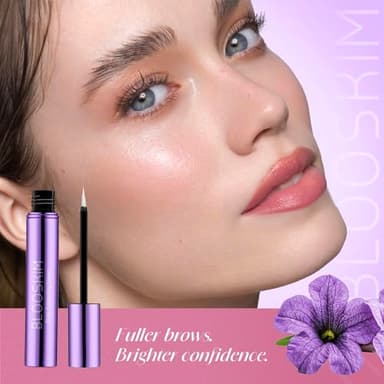 Blooskim Eyebrow Growth Serum for Women & Men – Natural Brow Enhancing Serum to Grow Thicker, Fuller Brows Fast – Nourishing Eyebrow Hair Growth - 0.17 fl oz - Image 7