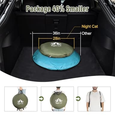 Night Cat Pop-up Camping Tent: 2 Person Tent Waterproof Instant Easy Setup Family Tent - Image 3