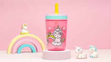 Zak Designs 15oz Hello Kitty Kelso Tumbler Set, Leak-Proof Screw-On Lid with Straw Made of Durable Plastic and Silicone, Perfect Bundle for Kids, 2 Count (Pack of 1) - Image 9