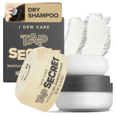 I DEW CARE Tap Secret Dry Shampoo Powder with Biotin - Tap Secret Original | Strengthening & Volumizing, Refillable, Travel size, Non-aerosol, Brunette, Korean Ginseng, Dry Shampoo for Women, 0.24 Oz - Image 1