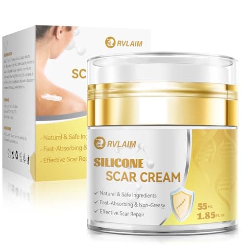 Silicone Scar Cream Scar Gel, Advanced Scar Cream for Surgical Scars, C-Section, Injury, Stretch Marks, Acne, Burns, Keloids, Old & New Scars, 1.85 Oz (55g) - Image 1