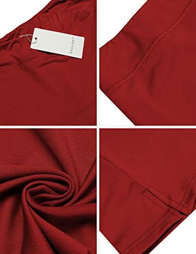 Ekouaer Women Skort for Golf Tennis Gym Running Workout Exercise Hiking Skirts with Underneath Red - Image 5