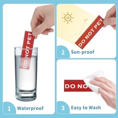 Service Dog Patch 8 Pcs, Do Not Pet, Best Friend, in Training, Emotional Support Patch, (Large-1.50 x 5.12) - Image 7