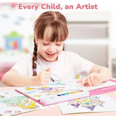 JoyCat Paint with Water Coloring Books for Toddlers, Watercolor Painting Sets for Kids Ages 3-5 4-8, Arts and Crafts Drawing Activities Toy Birthday Gift for Boys Girls (Magical Pony) - Image 2