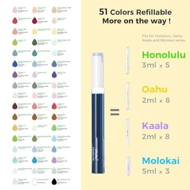 Ohuhu Alcohol Brush Markers 48 Mid-tone Colors- Double Tipped Alcohol Based Art Marker Set for Artists Adults Coloring Sketch Illustration- Brush & Chisel Dual Tips- Honolulu- Refillable - Image 8