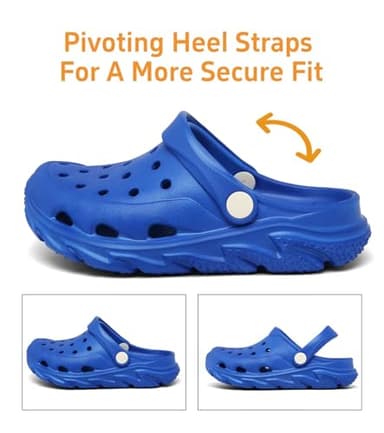 Kids Boys Garden Clog Slip On Slide Sandals Beach Water Shoes Blue Big Kid 4 - Image 3