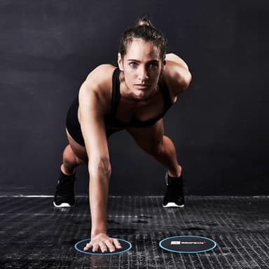 A AZURELIFE Exercise Core Sliders, Dual Sided Exercise Gliding Discs Use on Carpet or Hardwood Floors, Light and Portable, Perfect for Abdominal&Core Workouts - Image 3