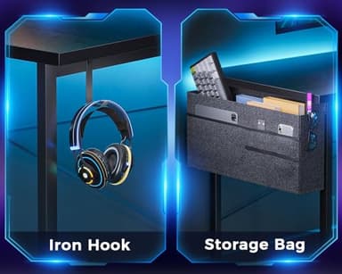 ODK L Shaped Desk, 66" Computer Corner Desk, Gaming Desk, Home Office Writing Desk with Monitor Shelf, Space-Saving Workstation Desk, Modern Simple Wooden Table, Easy to Assemble, Black - Image 8