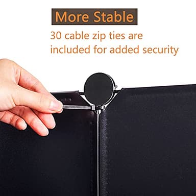 6-Cube Storage Organizer, Closet Organizer Storage Cabinet Shelf Bookcase Bookshelf with Metal Hammer, Storage Cubes Organizer Cabinet for Kids, Closet, Bedroom, Bathroom(11.8x11.8x11.8 inch)Black - Image 6