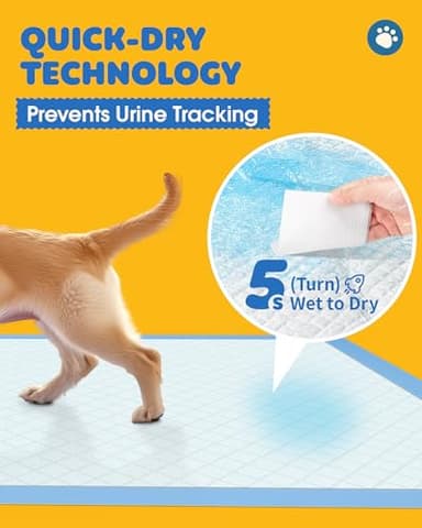 50-Pack X-Larg Puppy Pads - 34" x 28" Extra Large Pee Pads for Dogs with 6-Layer Leakproof Protection, Quick-Dry and Disposable Dog Pads with High Absorbency for Easy Potty Training - Image 2