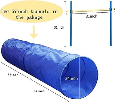 Yiotl Dog Agility Training Starter Kit Backyard Obstacle Course with Interactive Play, Agility Jumps, Weave Poles, Tunnels, Hurdle & Carrying Case - Image 7