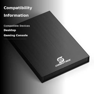 OSENTRiX O2-BK 2TB USB 3.0 Pocket-Size Portable External Hard Drive (for Windows, MacOS, Xbox, PS) - Image 3