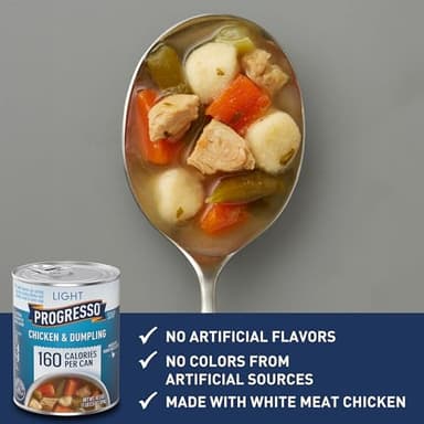 Progresso Light Canned Soup, Chicken and Dumpling Soup, 18.5 oz (Pack of 12) - Image 4