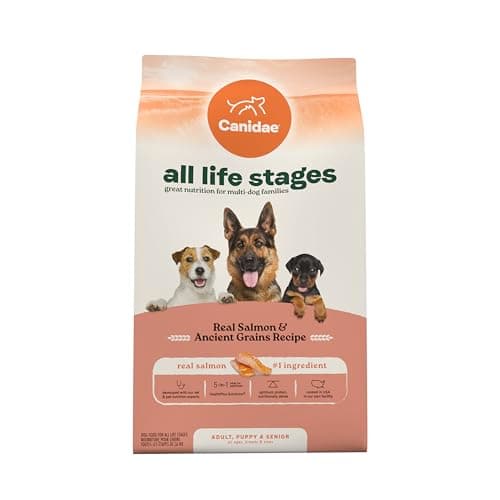 Canidae All Life Stages Real Salmon & Ancient Grains Recipe – High Protein Premium Dry Dog Food for All Ages, Breeds, and Sizes– 27 lbs. - Image 1