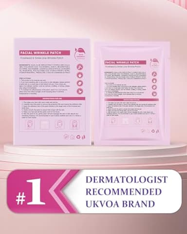 UKVOA Forehead Wrinkle Patches & Smile Line Patches, Overnight Facial Wrinkle Treatment with Hyaluronic Acid, Aloe, Collagen & Vitamin E to Lift Smile Lines for Women 36pcs - Image 8
