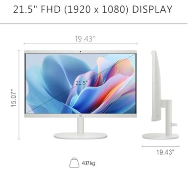 HP 21.5-inch All-in-One Desktop PC - w/Office 2024 Lifetime, Free CD/DVD Drive - FHD Display, Intel Celeron Processor, Wi-Fi 6, HDMI, HD Webcam, Windows 11 Pro(32GB RAM, 1TB SSD) - Image 8