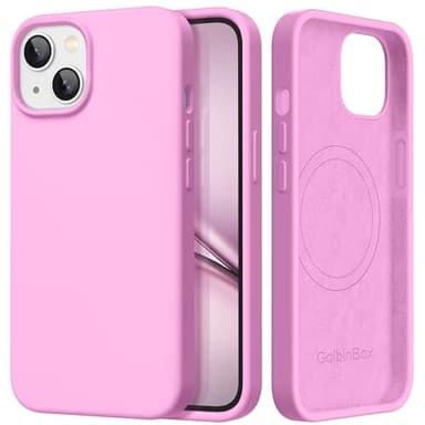 GolbinBox Magnetic for iPhone 15 Case, Compatible with MagSafe, [Soft Anti-Scratch Microfiber Lining], Slim Liquid Silicone Shockproof Protective Phone Case for iPhone 15 6.1 inch, Cherry Blossom - Image 1