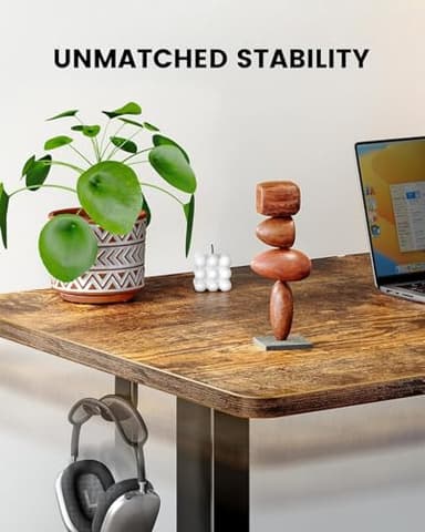 ErGear Whole Piece Standing Desk with 59x24 inch Desktop, Adjustable Stand Up Desk for Home Office, Electric Computer Desk Workstation with Cable Management Tray, Vintage Brown, EGESD67V - Image 7