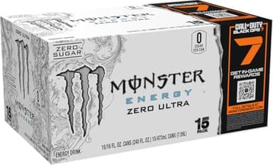 Monster Energy Zero Ultra, Sugar Free Energy Drink, 16 Ounce (Pack of 15) - Image 2