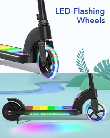 ANHAO Electric Scooter for Kids Ages 6-12 (Mainly 6-10),Electric Scooter with Adjustable Height, Flash Wheel, Suitable for Weights up to 110 lbs and speeds up to 6 mph - Image 7