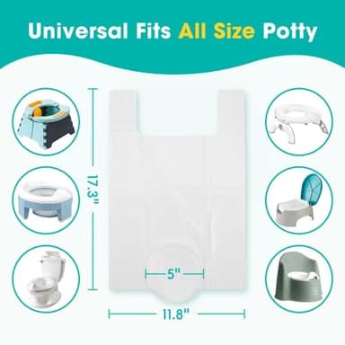 30 Counts] Disposable Potty Liners Compatible with OXO Tot 2-in-1 Go Potty, Potty Refill Bags for Toddler Travel, Universal Potty Bags Fit Most Potty Chairs and Travel Potty - Image 5