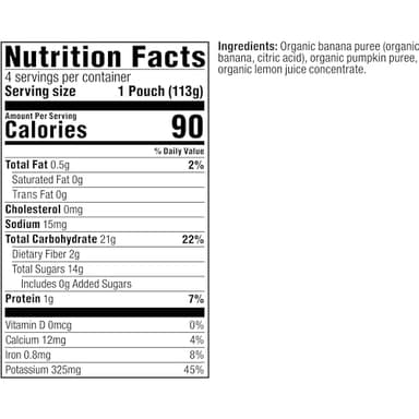 Banana and Pumpkin - 4 oz Pouch (Pack of 4) - Image 2