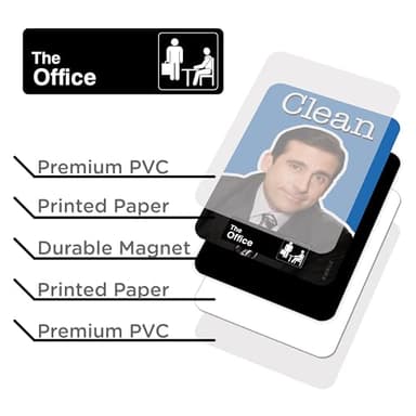 GAMAGO The Office Dishwasher Magnet - Michael and Dwight Double Sided Clean Dirty Magnet Sign Indicator - Officially Licensed Merchandise & Collectibles - Image 2