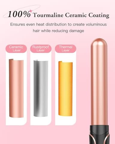 Waver Curling Iron Wand, BESTOPE PRO 5 in 1 Curling Wand Set with 3 Barrel Hair Crimper for Women, Fast Heating Hair Wand Curler in All Hair Type - Image 7