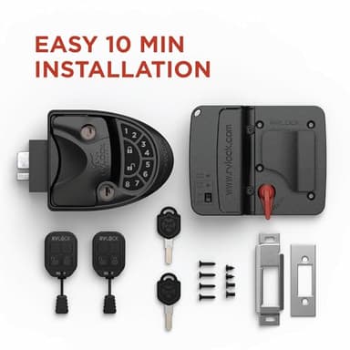 RVLOCK V4 RV Door Lock Keyless Entry with Remote, Secure and Convenient Camper Latch Replacement, Durable RV Door Lock Replacement for Trailers with Patented Security Technology - Image 8