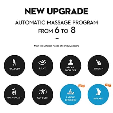 iRest SL Track Massage Chair Recliner, Full Body Massage Chair, Zero Gravity, Bluetooth Speaker, Airbags, Heating, 53.15" SL Track, Extendable Footrest and Foot Massage (Black) - Image 11