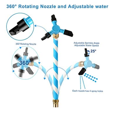 Vantic Trampoline Sprinkler, Net Friendly Water Sprinkler for Kids, 360° Rotating Trampoline, 5 Minutes Quick Setup Accessories, Blue - Image 4