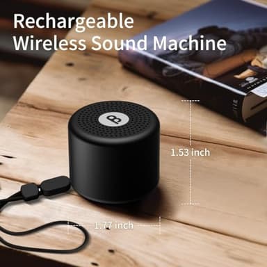 Mini Portable Sound Machine White Noise Machine with 30 Soothing Sounds Travel Sleep Brown Noise Machine for Adults Kids Baby Rechargeable Loud Speaker Noise Canceling Machine for Office Privacy Home - Image 4