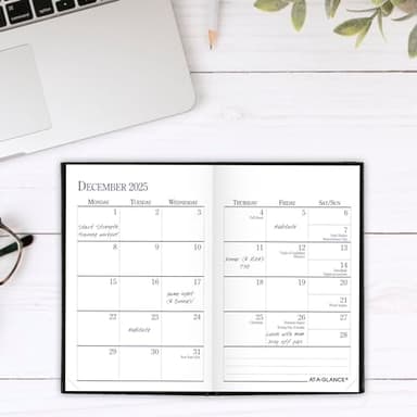 AT-A-GLANCE 2025 Fine Diary, Weekly & Monthly Diary, 2-3/4" x 4-1/4", Pocket Size, Black (72010525) - Image 3