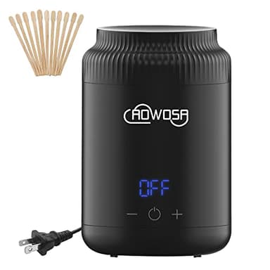 Mini Wax Pot Warmer for Hair Removal, Professional Portable Digital Wax Heater Machine for Facial Body SPA Salon, with 200ml Non-stick Pot, ℃/℉ Switchable Display, 100 Brow Sticks - Image 1