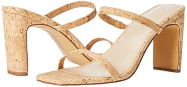 The Drop Women's Avery Square Toe Two Strap High Heeled Sandal, Cork, 9 - Image 5