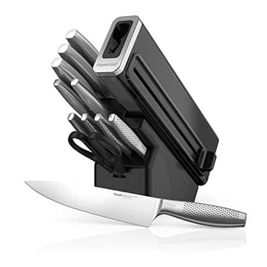Ninja K62012 Foodi NeverDull Premium 12-Piece German Stainless Steel Knife System with Built-in Sharpener, Stainless Steel/Black - Image 1
