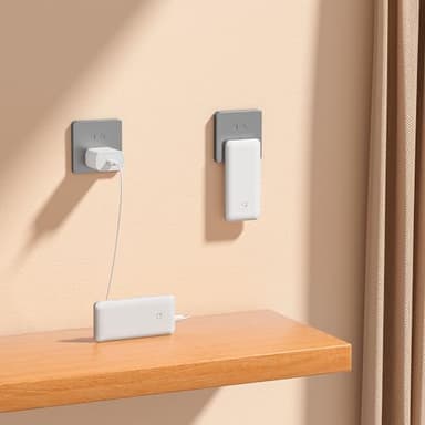 Q 10000mAh Power Bank, Slim Portable Charger,4 Output External Battery Pack with Built-in AC Wall Plug Micro USB C 3 Cables Compatible with iPhone Samsung Android Phone Tablet and More - Image 3