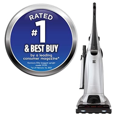 Kenmore Elite 31150 Pet Friendly Bagged Upright Beltless Vacuum w/Pet Handi-Mate, Triple HEPA, 3D Inducer Motor, Telescoping Wand, 5-Position Height Adjustment, 3 Cleaning Tools-Silver - Image 2