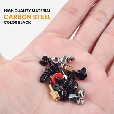 150PCS Computer PC Screws M.2 Standoff SSD Mounting Screws Kit for Motherboard, SSD, Hard Drive, PC Case, Power Supply, M.2 SSD Standoff Mounting Screws for Computer Laptop DIY & Repair - Image 6