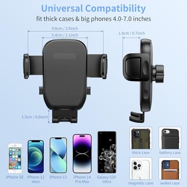 bokilino Cup Phone Mount for Car, [Upgraded Version] Universal Cup Phone Cradle Holder with Long and Adjustable Neck, Friendly Compatible with Cell Phone iPhone, Samsung, Google and All Smartphones - Image 4