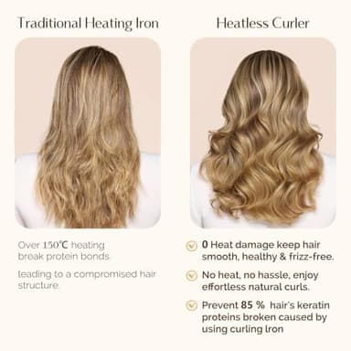 Yanibest Heatless Hair Curler, No Heat Hair Curlers to Sleep in, Super Soft Ribbon Wrap for Long Hair, Overnight Heatless Curling Set with Scrunchies and Clip, for All Hair types - Image 7